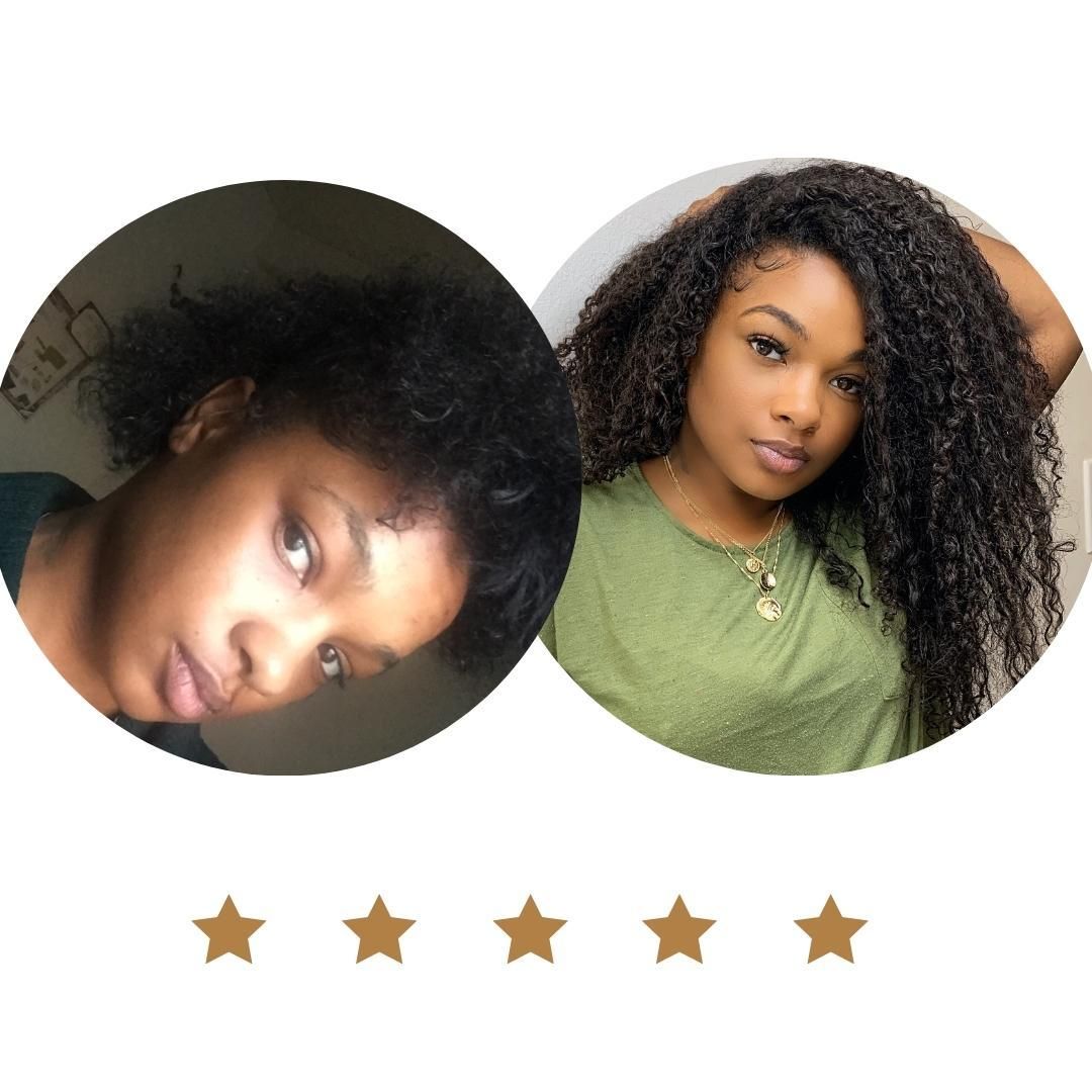 natural hair growth before and after